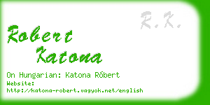 robert katona business card
