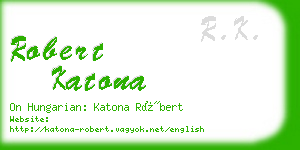robert katona business card